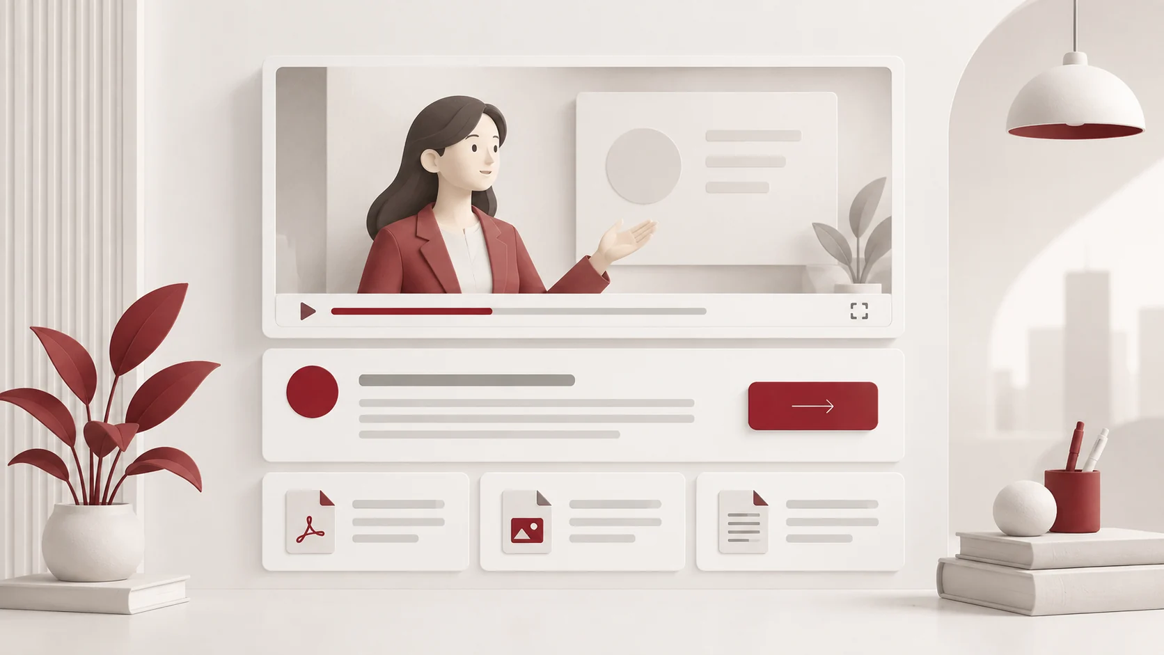 企業YouTubeの概要欄の考え方を表したイメージ